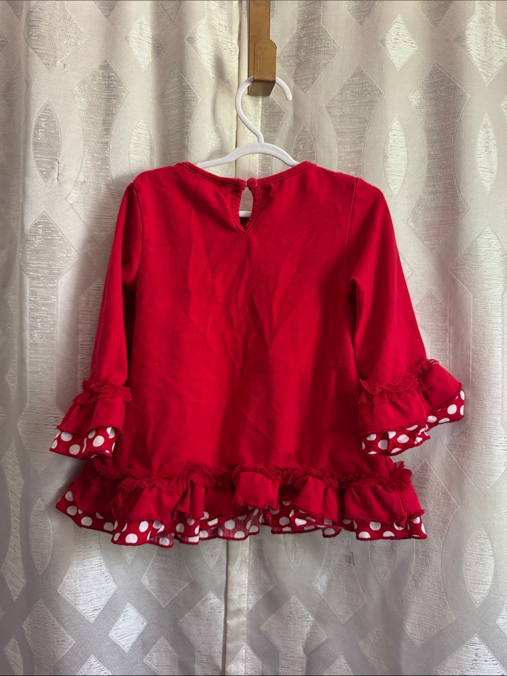 Rare Editions Christmas Ruffle Top - Picture 4 of 5